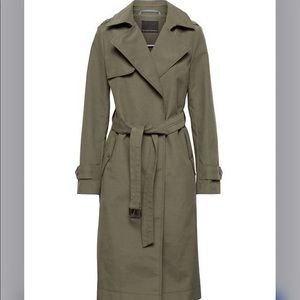 Petite Utility Trench Coat Flight Jacket XSP